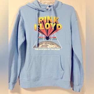 Women’s Pink Floyd Baby Blue Hooded Sweatshirt Size Small